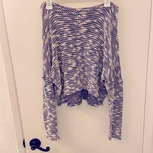 Off the shoulder black and white long sleeve